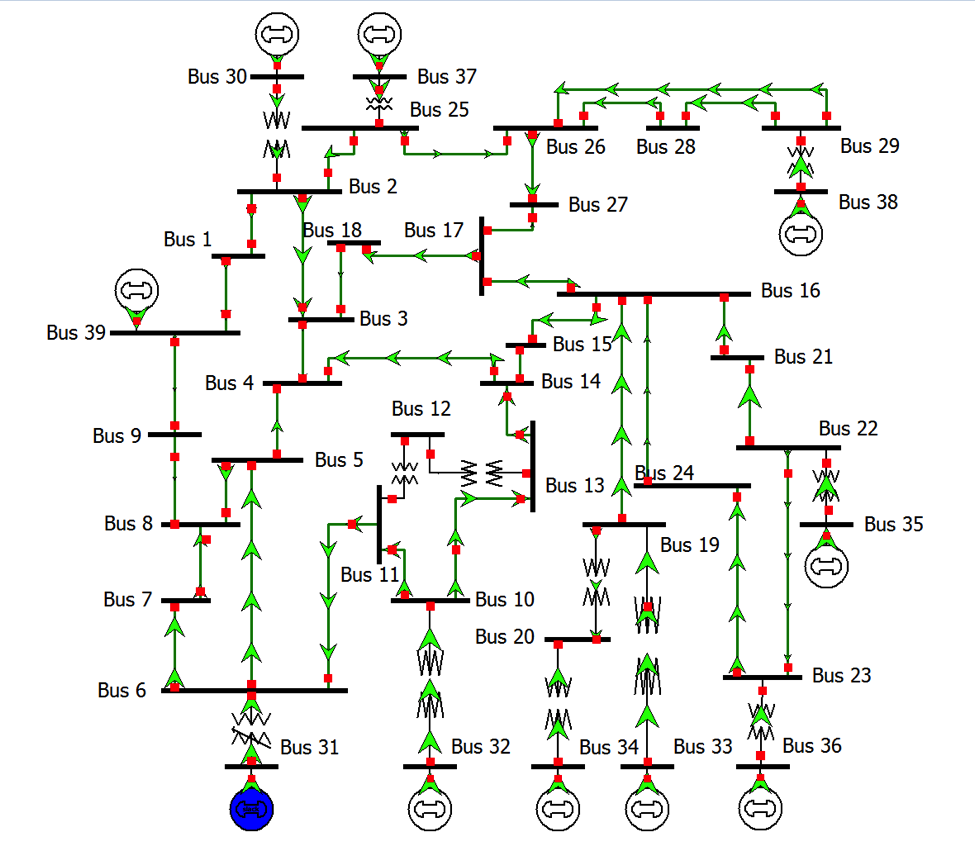 IEEE39 one-line diagram